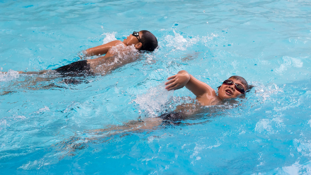 Swimming in the pool